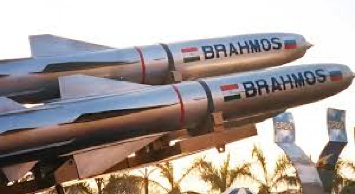 Defence Minister Rajnath Singh at the inauguration of BrahMos missile manufacturing facility in Lucknow, India, for enhanced defence production.